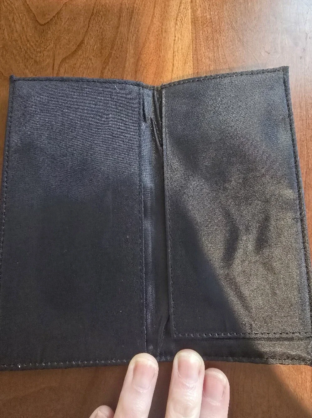 Longaberger Navy Blue ✨ Woven Leather Long Wallet / Checkbook Cover, Like New!